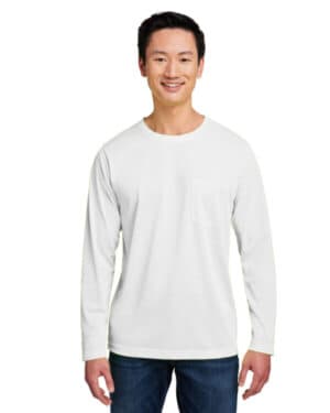 WHITE M118L unisex charge snag and soil protect long-sleeve t-shirt