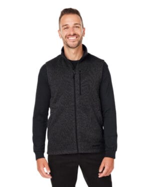 BLACK Marmot M14435 men's dropline sweater fleece vest
