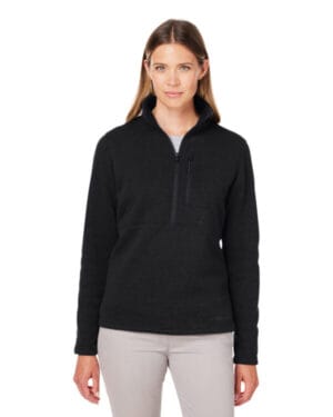 BLACK M14436 ladies' dropline half-zip sweater fleece jacket