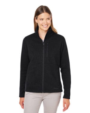 BLACK Marmot M14437 ladies' dropline sweater fleece jacket