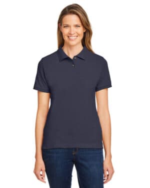 NAVY Harriton M200W ladies' short-sleeve polo