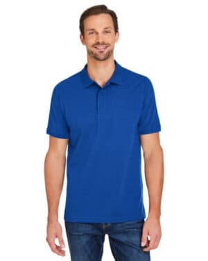 TRUE ROYAL Harriton M205 men's valiant cotton snag protect polo