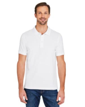 Harriton M205 men's valiant cotton snag protect polo