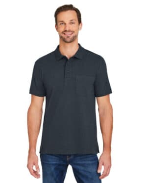 DARK CHARCOAL M205P men's valiant cotton snag protect pocket polo