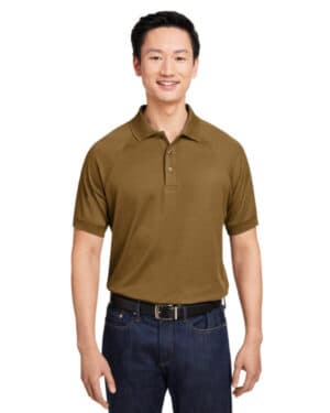 COYOTE BROWN Harriton M208 men's charge snag and soil protect polo