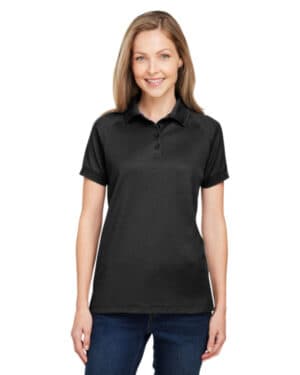 BLACK Harriton M208W ladies' charge snag and soil protect polo