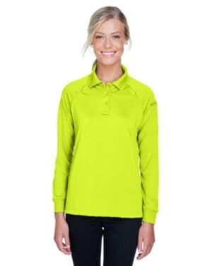 SAFETY YELLOW M211LW ladies' advantage snag protection plus long-sleeve tactical polo