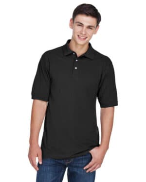 Harriton M265 men's easy blend polo