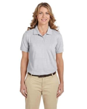 GREY HEATHER Harriton M265W ladies' easy blend polo