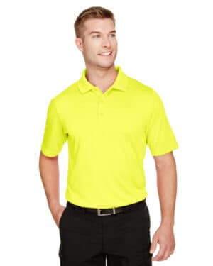 SAFETY YELLOW Harriton M348 men's advantage snag protection plus polo