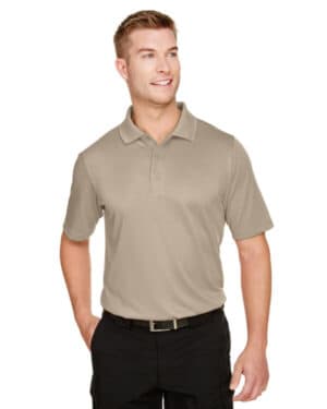 KHAKI Harriton M348 men's advantage snag protection plus polo