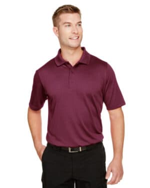 MAROON Harriton M348 men's advantage snag protection plus polo