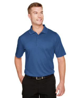 POOL BLUE Harriton M348 men's advantage snag protection plus polo