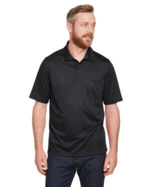 BLACK M348P men's advantage snag protection plus il pocket polo