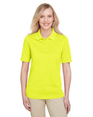 SAFETY YELLOW Harriton M348W ladies' advantage snag protection plus polo