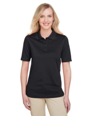 BLACK Harriton M348W ladies' advantage snag protection plus polo