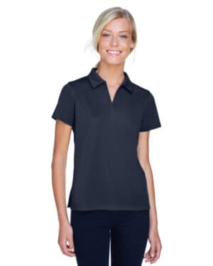 NAVY Harriton M353W ladies' double mesh polo