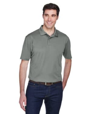 CHARCOAL Harriton M354 men's micro-piqu polo