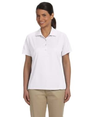 Harriton M374W ladies' polytech mesh insert polo