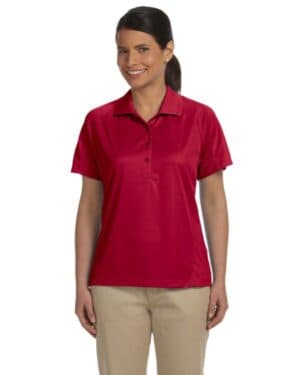 Harriton M374W ladies' polytech mesh insert polo