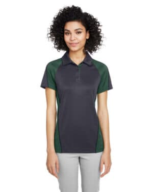 D CH/ D GRN/ BLK M385W ladies' advantage snag protection plus il colorblock polo