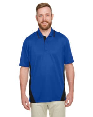 TR ROYAL/ BLACK M386 men's flash snag protection plus il colorblock polo