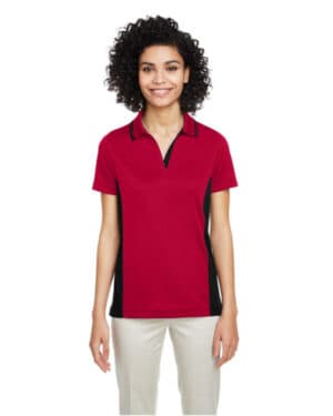 RED/ BLACK M386W ladies' flash snag protection plus il colorblock polo