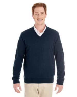 DARK NAVY Harriton M420 men's pilbloc v-neck sweater