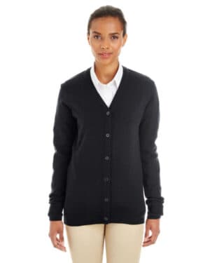 BLACK M425W ladies' pilbloc v-neck button cardigan sweater