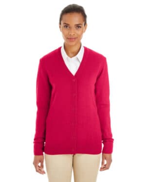 RED M425W ladies' pilbloc v-neck button cardigan sweater