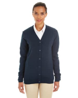 DARK NAVY M425W ladies' pilbloc v-neck button cardigan sweater