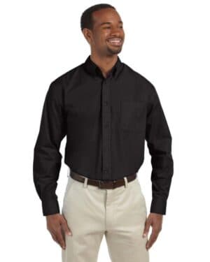 BLACK Harriton M510 men's essential poplin