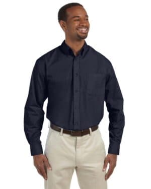 NAVY Harriton M510 men's essential poplin