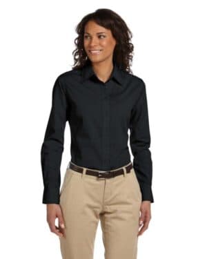 BLACK Harriton M510W ladies' essential poplin