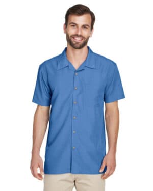 Harriton M560 men's barbados textured campshirt