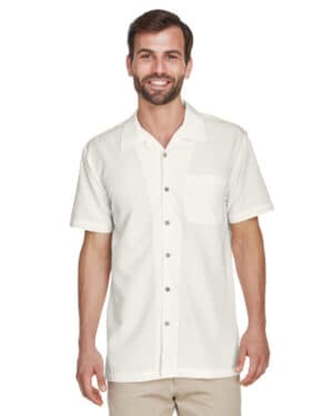 CREME Harriton M560 men's barbados textured campshirt