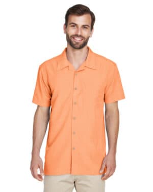 NECTARINE Harriton M560 men's barbados textured campshirt