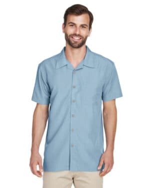 Harriton M560 men's barbados textured campshirt