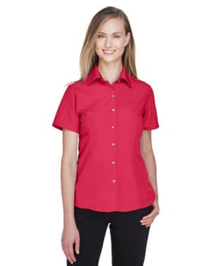 PARROT RED Harriton M560W ladies' barbados textured campshirt