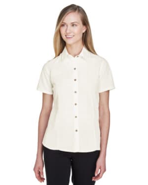 Harriton M560W ladies' barbados textured campshirt