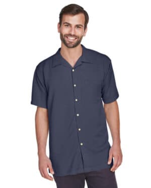 NAVY Harriton M570 men's bahama cord camp shirt