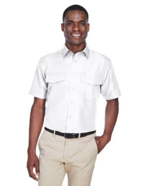 WHITE M580 men's key west short-sleeve performance staff shirt