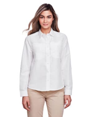 WHITE M580LW ladies' key west long-sleeve performance staff shirt