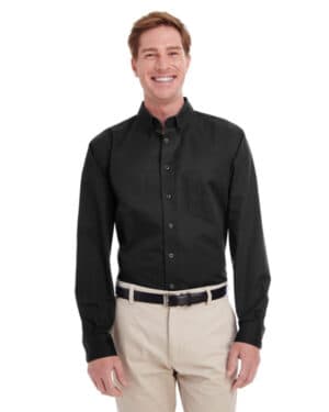 M581T men's tall foundation cotton long-sleeve twill shirt with teflon