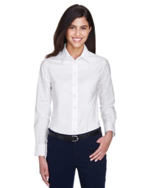 M600W ladies' long-sleeve oxford with stain-release