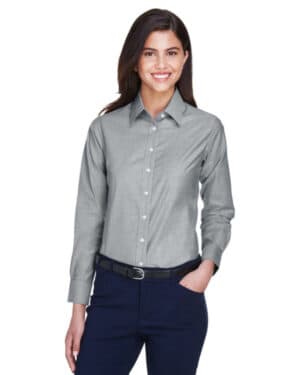 M600W ladies' long-sleeve oxford with stain-release