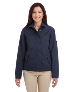 DARK NAVY Harriton M705W ladies' auxiliary canvas work jacket