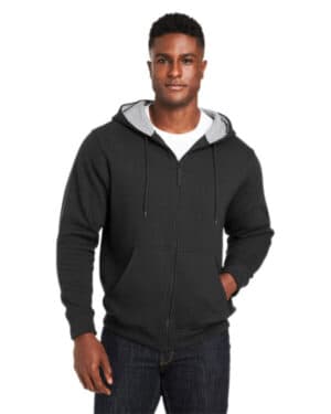 BLACK M711 men's climabloc lined heavyweight hooded sweatshirt