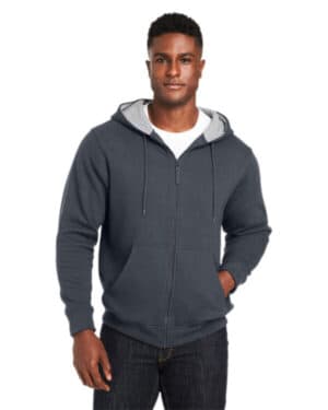 DARK CHARCOAL M711 men's climabloc lined heavyweight hooded sweatshirt