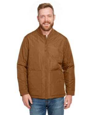 DUCK BROWN Harriton M715 adult dockside insulated utility jacket